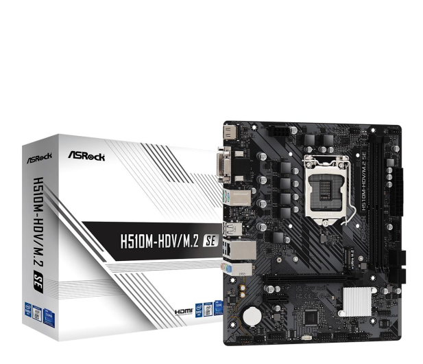 ASROCK Płyta główna H510M-HDV/M.2 SE s1200 2DDR4 HDMI/DVI mATX - 1188033 - zdjęcie